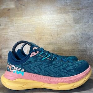 Hoka One One Tecton X Womens Sz 8 Trail Running Shoes Sneakers Teal Water Garden